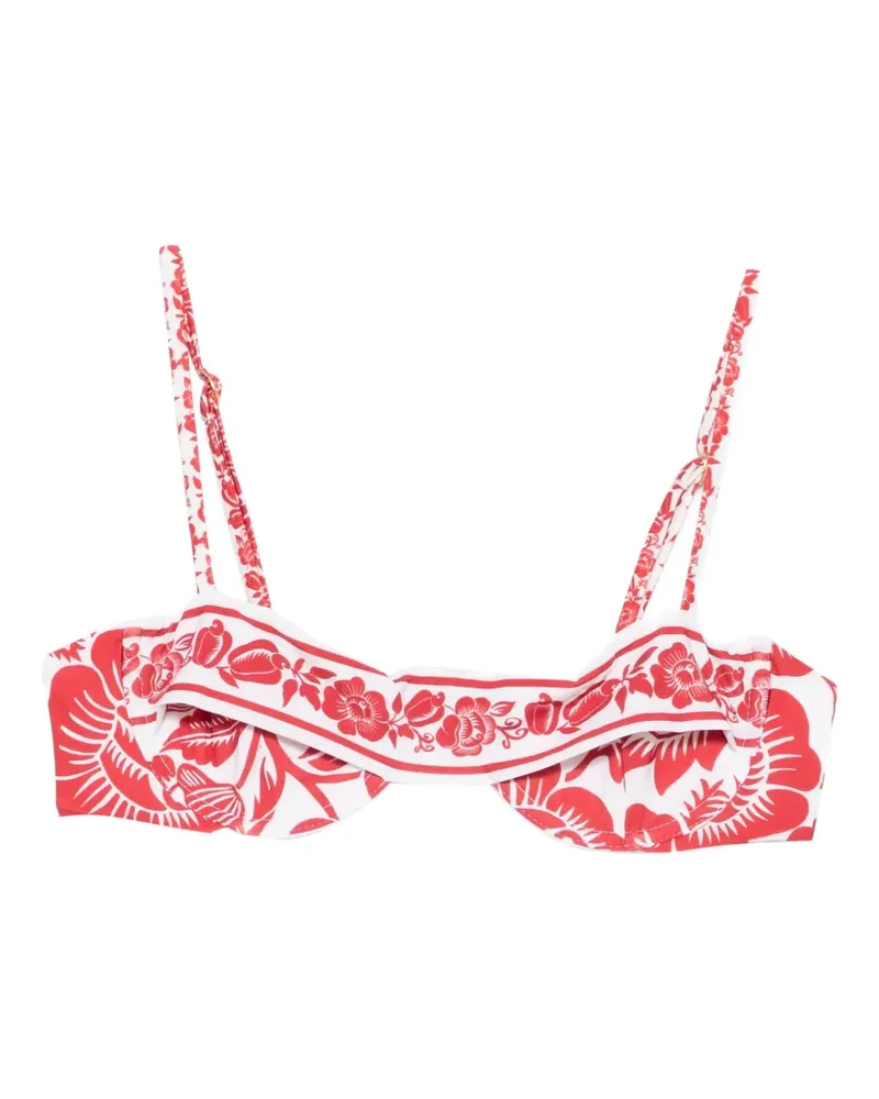 FARM Rio underwire floral-print bikini top - Weiß Weiß