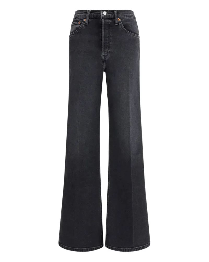 RE/DONE Jeans mit hohem Bund - Schwarz Schwarz