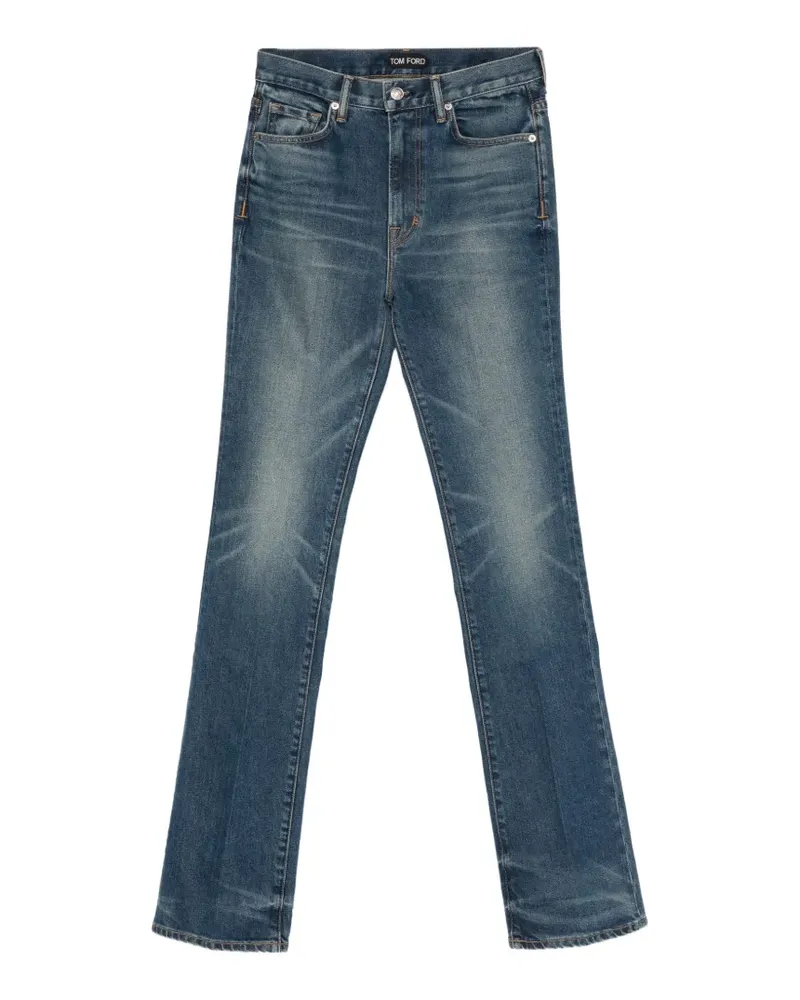 Tom Ford washed indigo trousers - Blau Blau