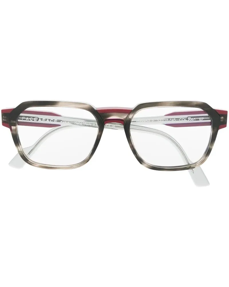 Face à Face Brille mit eckigem Gestell - Grau Grau