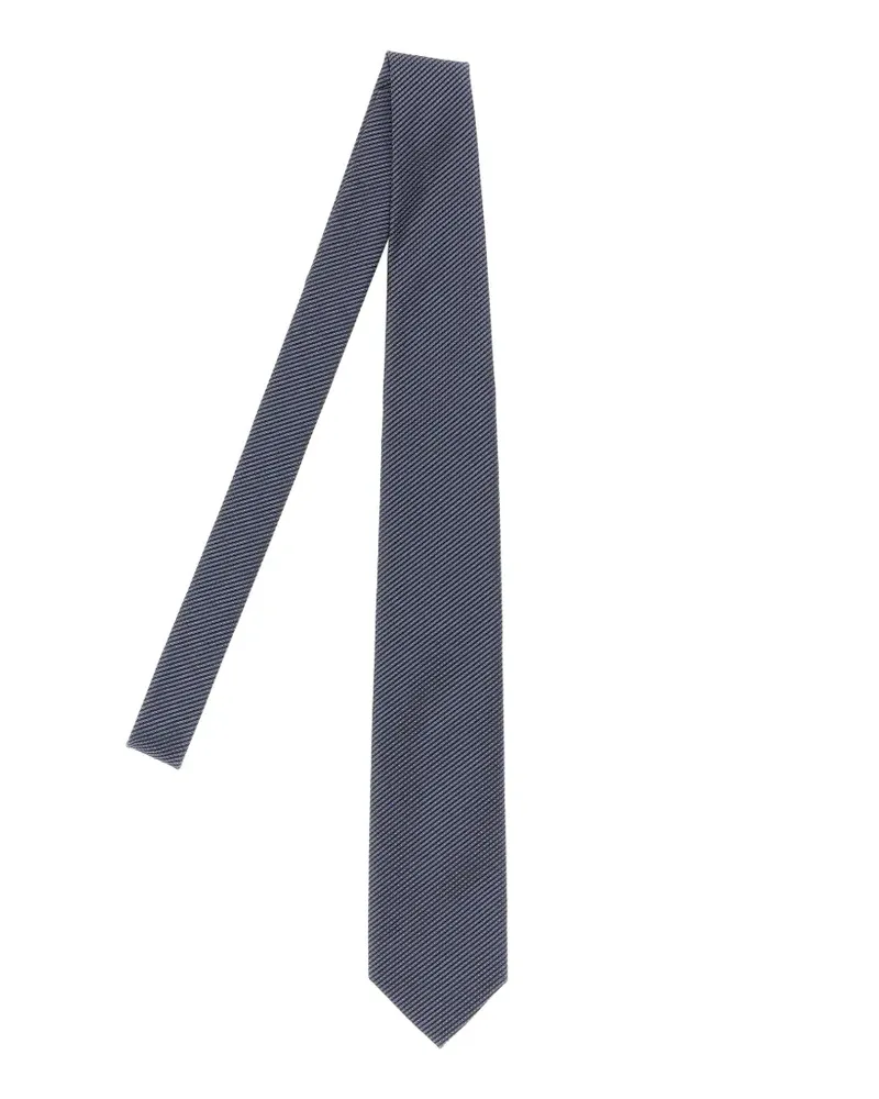 Tom Ford Seidenkrawatte mit Jacquardmuster - Blau Blau