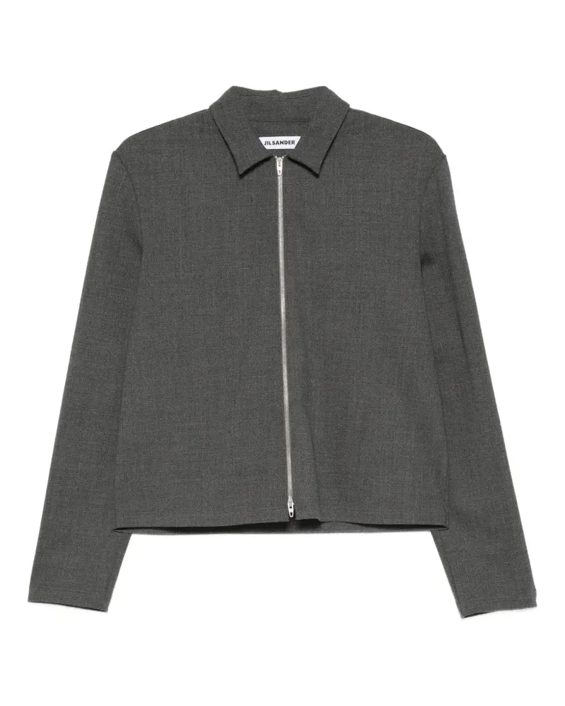 Jil Sander zip-up classic-collar jacket - Grau Grau