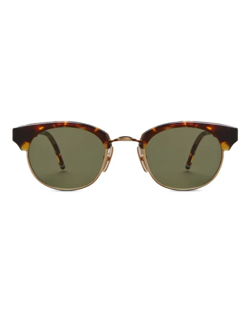 Thom Browne Clubmaster Sonnenbrille in Schildpattoptik - Braun Braun