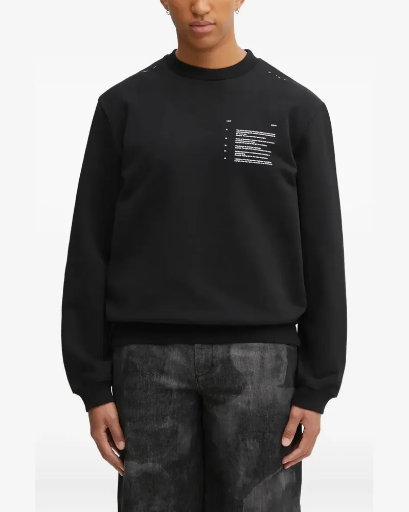 Heliot Emil Sweatshirt mit grafischem Print - Schwarz Schwarz
