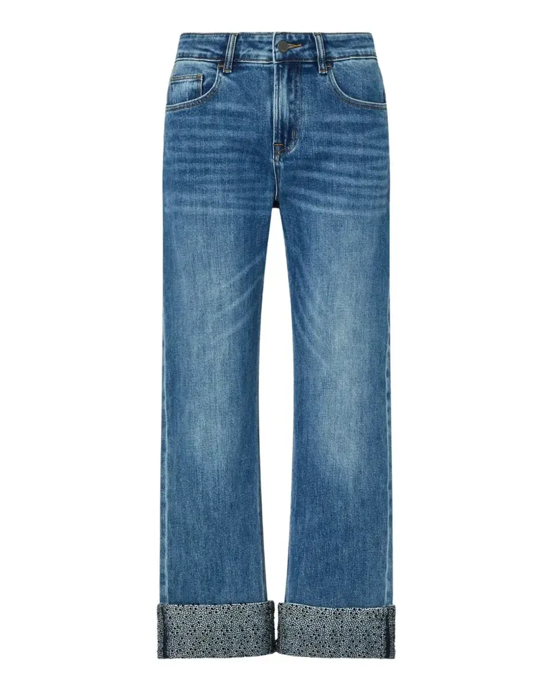 Liu Jo straight-leg jeans with micro-rhinestones - Blau Blau