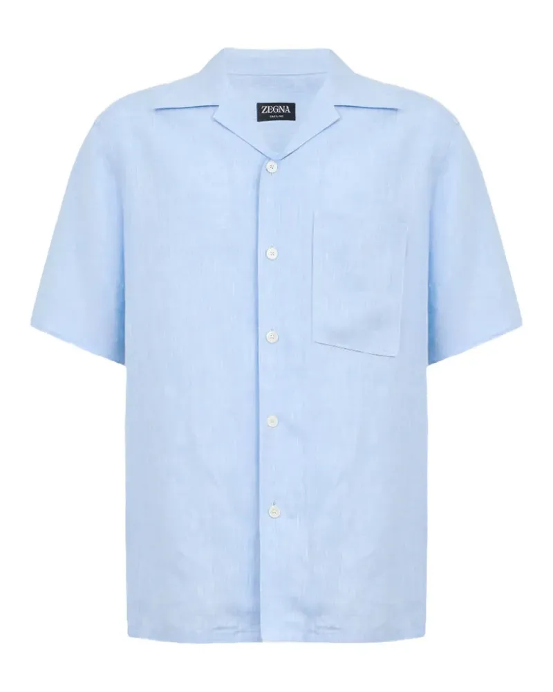 Ermenegildo Zegna Hemd mit Brusttasche - Blau Blau