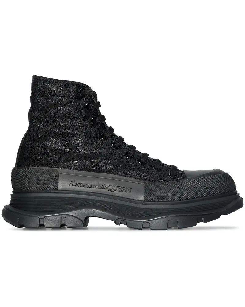 Alexander McQueen Tread Slick Stiefel - Schwarz Schwarz