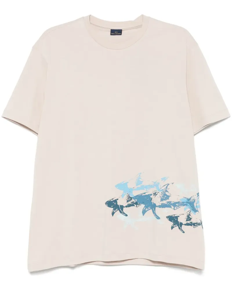 Paul & Shark T-Shirt mit Logo-Print - Nude Nude
