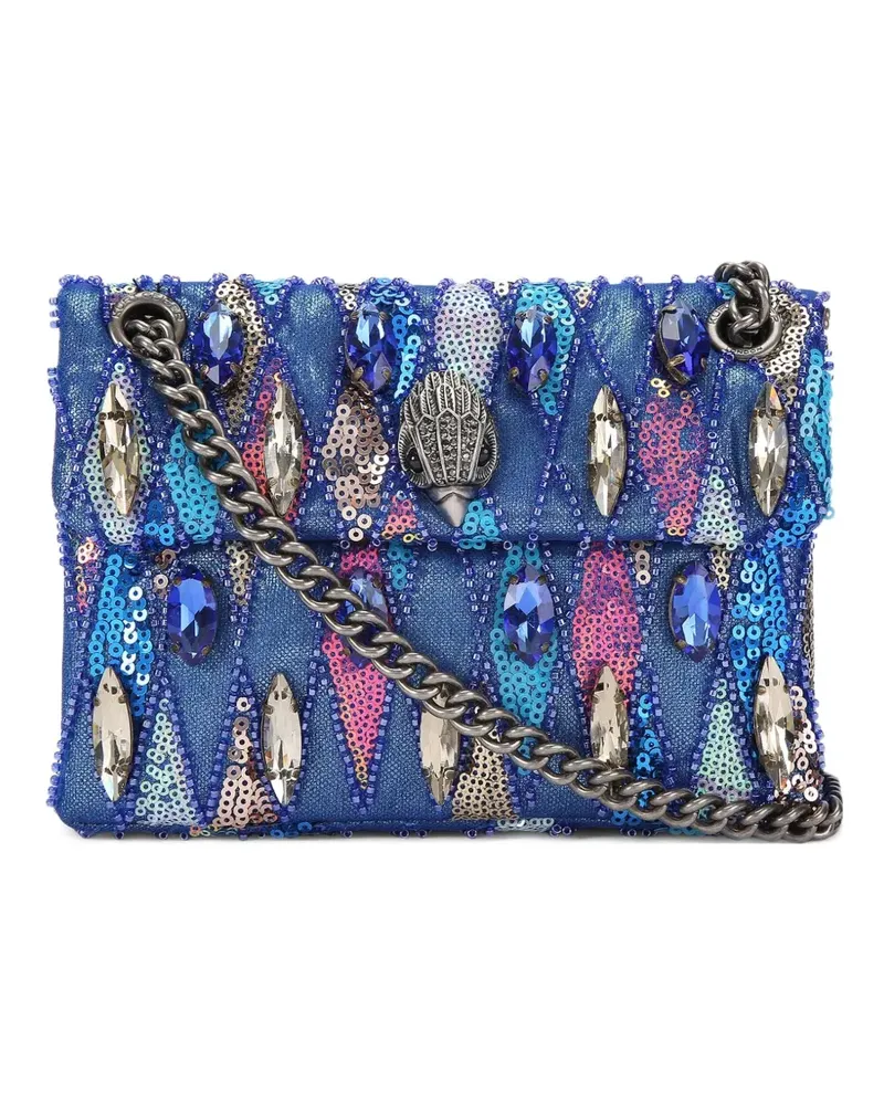Kurt Geiger Mini Kensington Umhängetasche mit Kristallen - Blau Blau