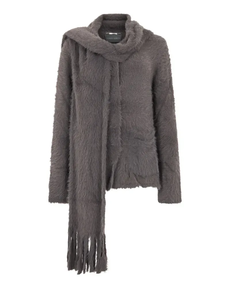 Alberta Ferretti Cardigan mit Schaldetail - Grau Grau
