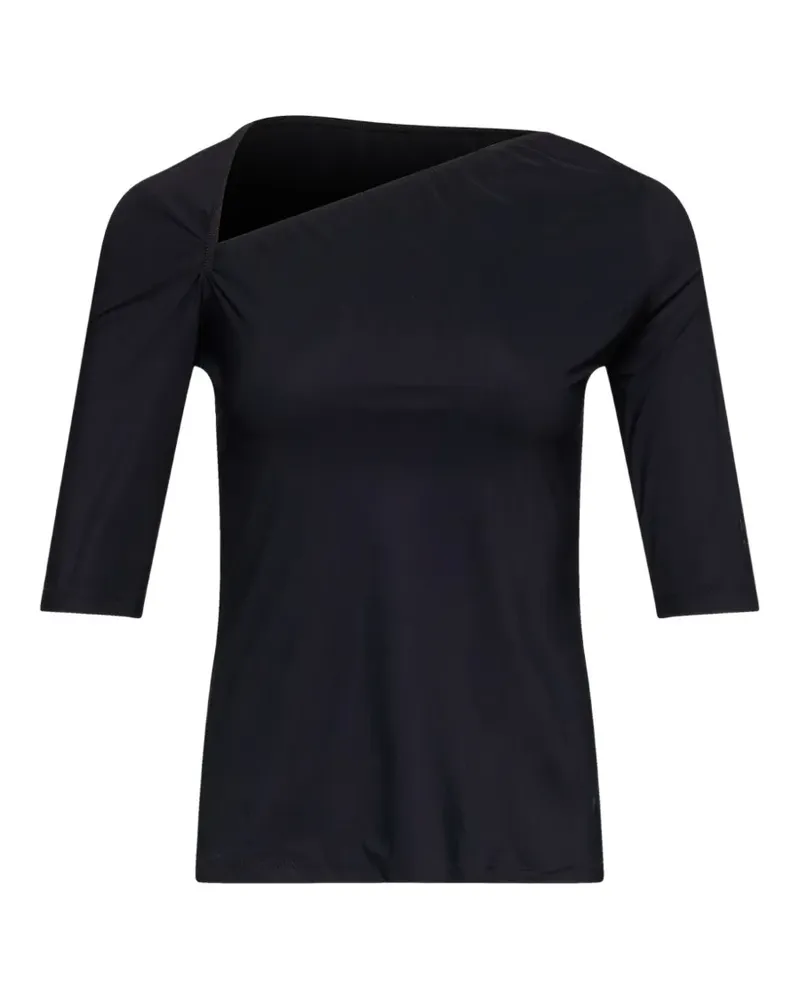 Maison Margiela asymmetric jersey top - Schwarz Schwarz
