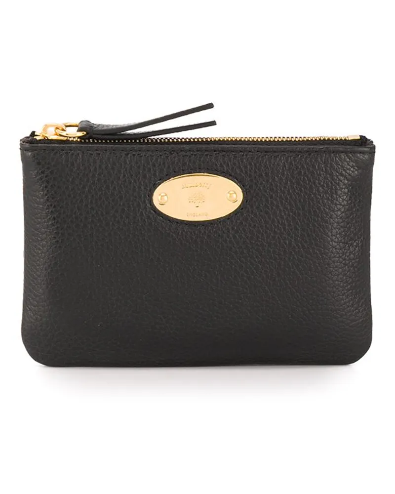 Mulberry Portemonnaie mit Logo-Schild - Schwarz Schwarz