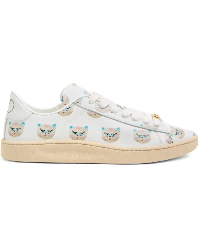Valentino Garavani Royco Sneakers mit Chat de la Maison-Print - Weiß Weiß