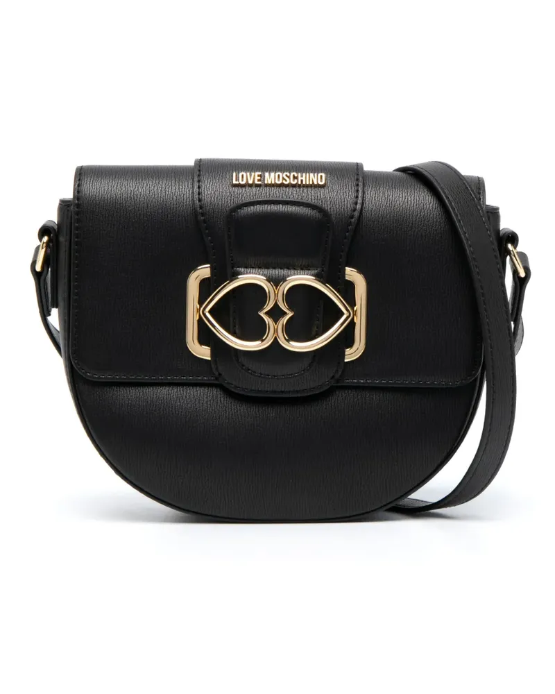 Moschino Schultertasche mit Herzmotiv - Schwarz Schwarz