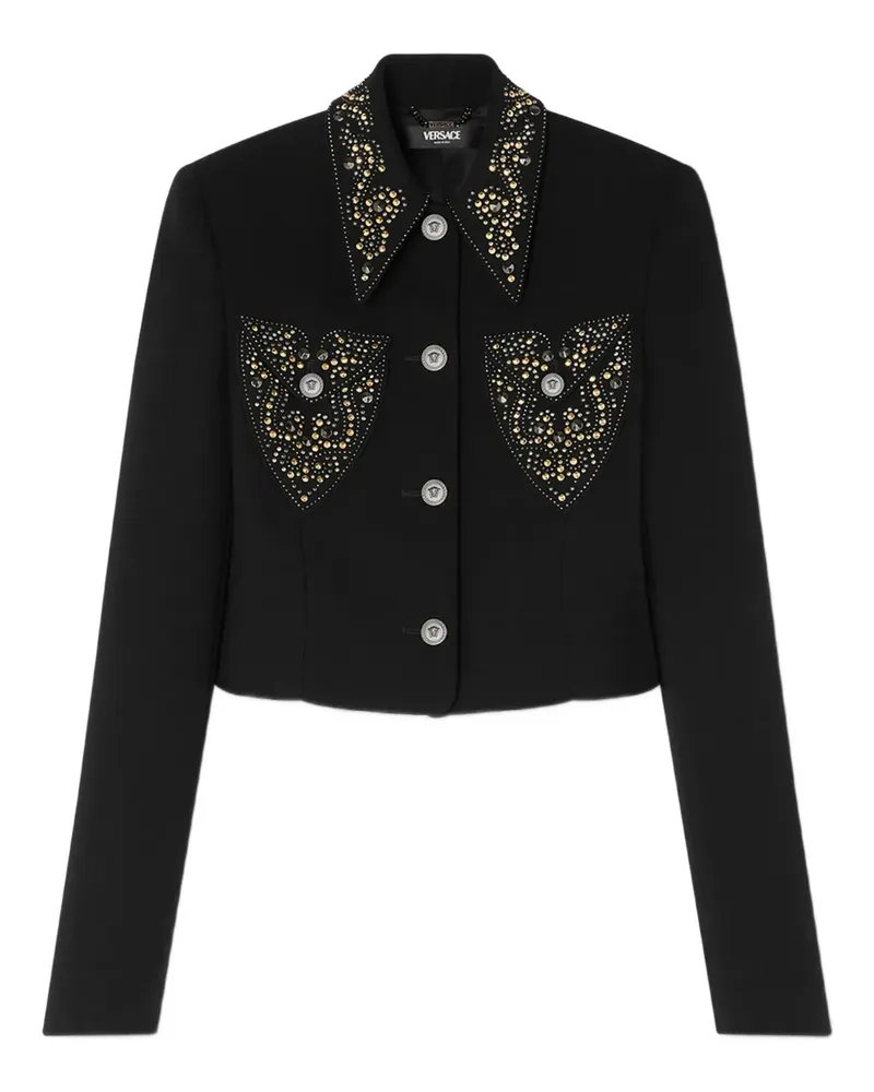 Versace Jacke mit verzierten Taschen - Schwarz Schwarz