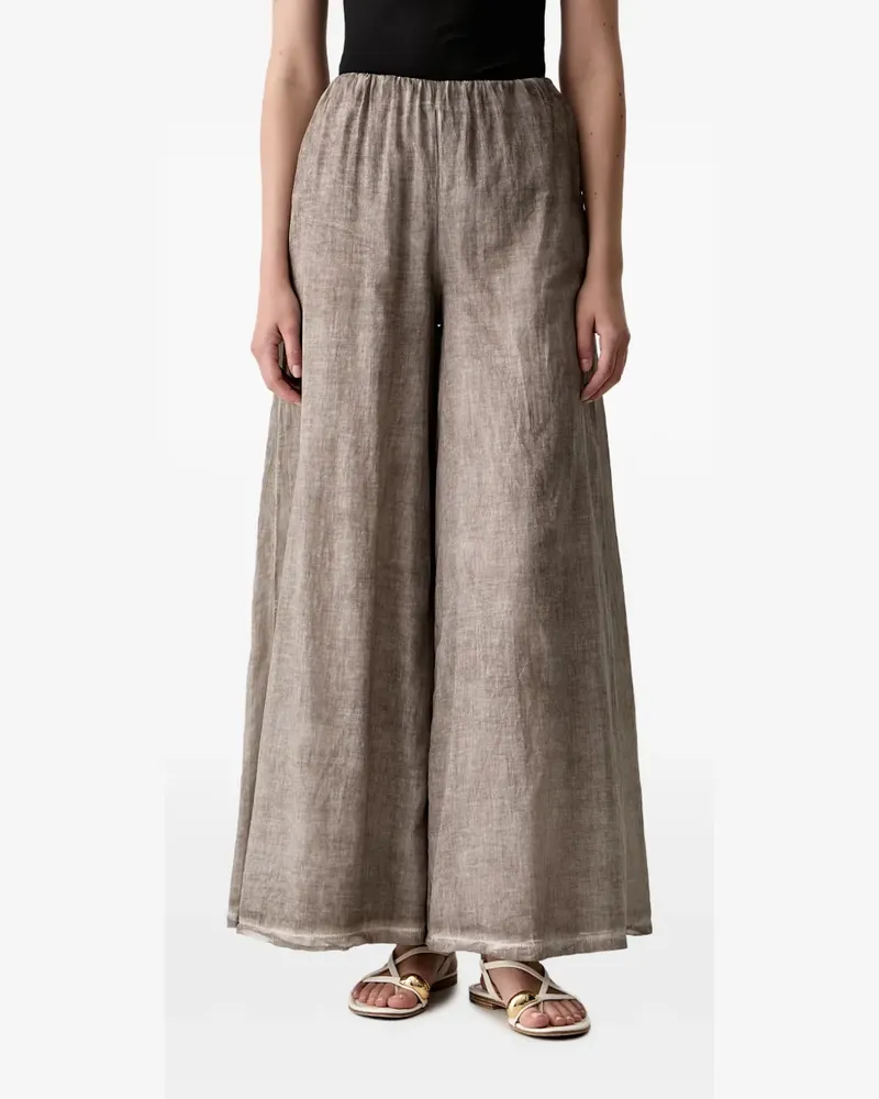 HAVEONE Palazzohose mit elastischem Bund - Nude Nude