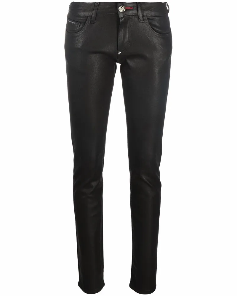 Philipp Plein Iconic Plein Slim-Fit-Jeans - Schwarz Schwarz