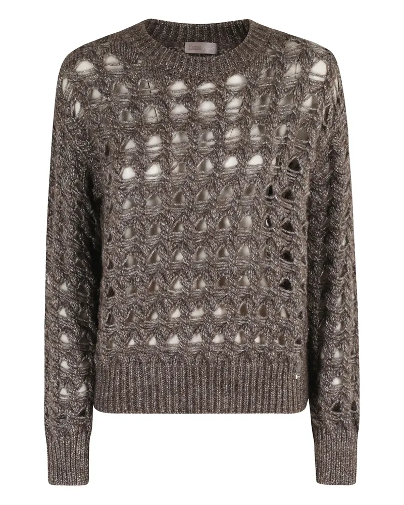 Herno Pullover mit Lochstrickmuster - Braun Braun