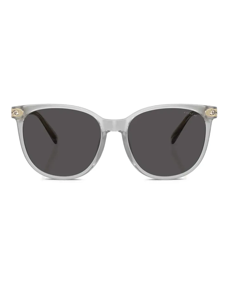 Coach logo-plaque cat-eye sunglasses - Grau Grau