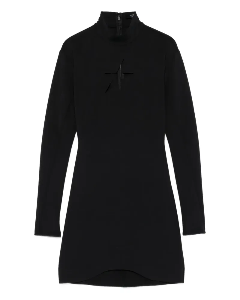 Thierry Mugler Kleid mit Schlüssellochausschnitt - Schwarz Schwarz