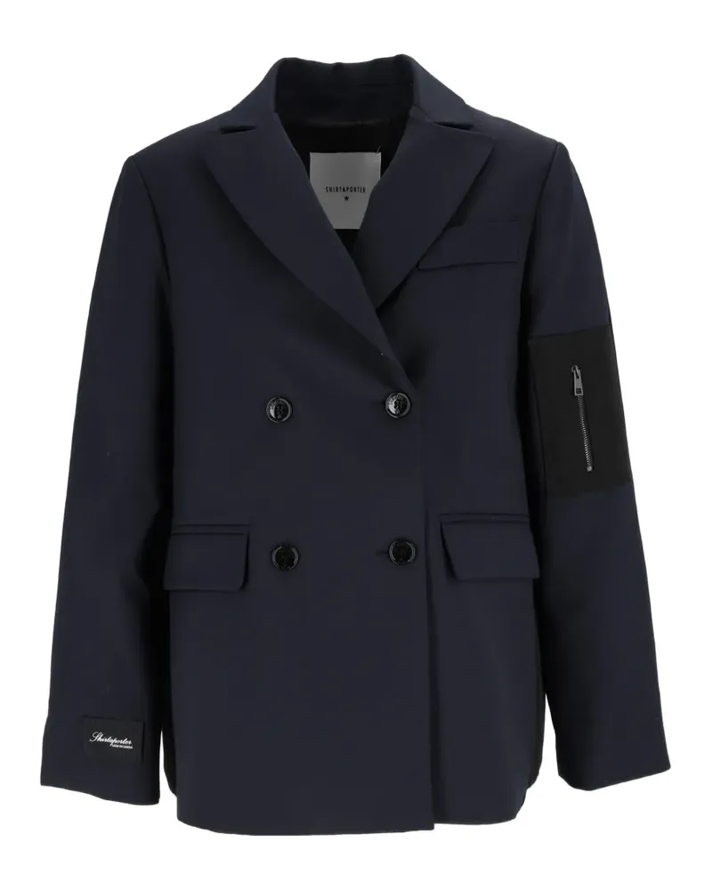 SHIRTAPORTER double-breasted panelled blazer - Blau Blau