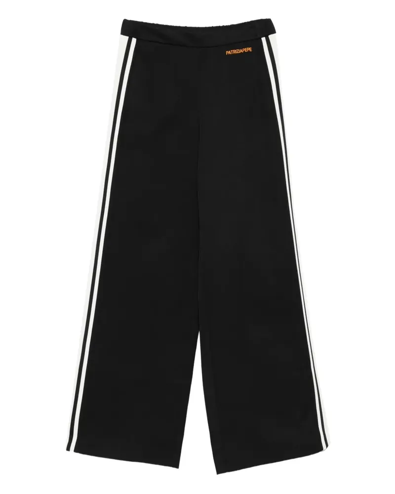 Patrizia Pepe High-Waist-Hose mit weitem Bein - Schwarz Schwarz