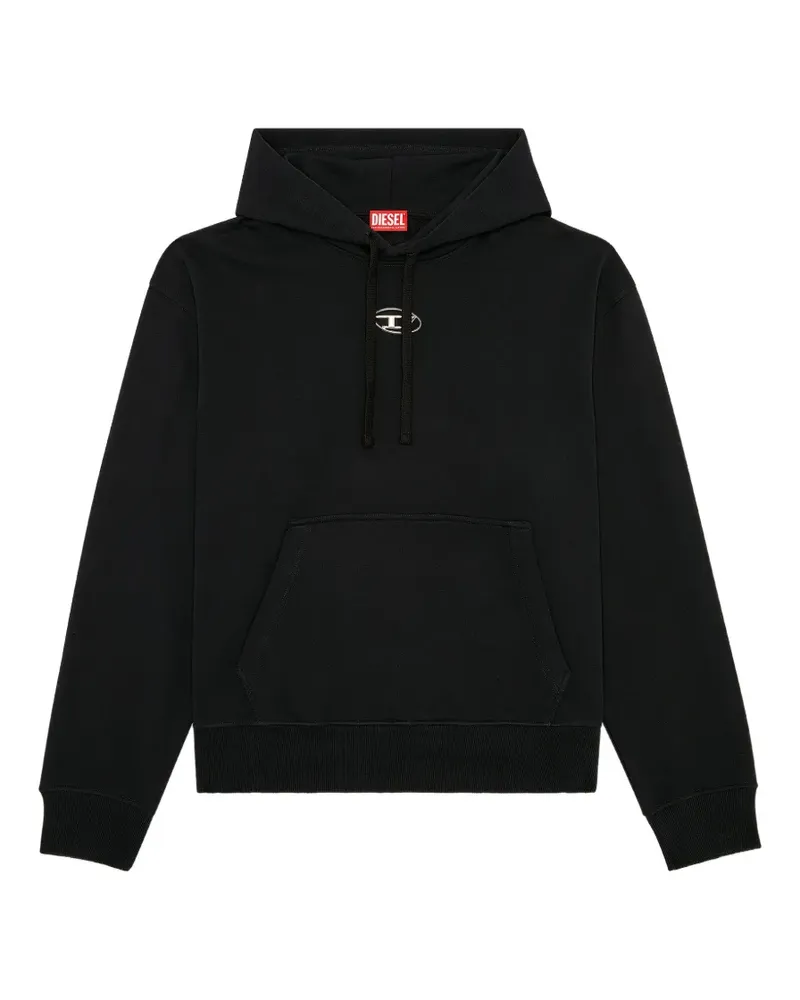 Diesel S-Macs-Od Hoodie aus Baumwolle - Schwarz Schwarz