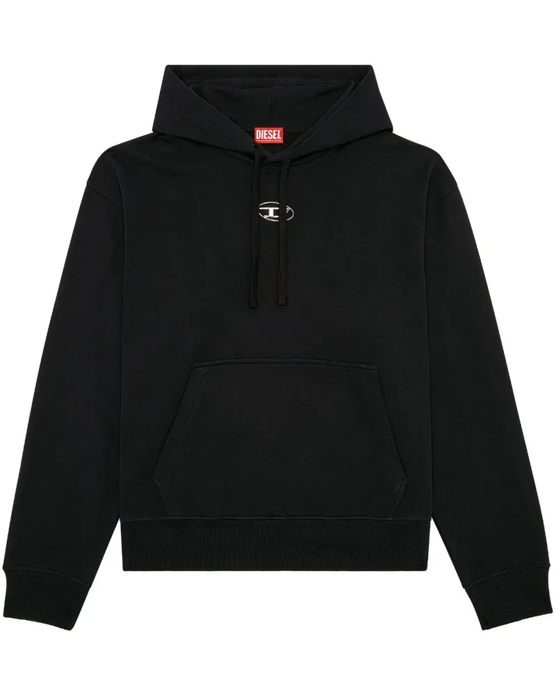 Diesel S-Macs-Od Hoodie aus Baumwolle - Schwarz Schwarz