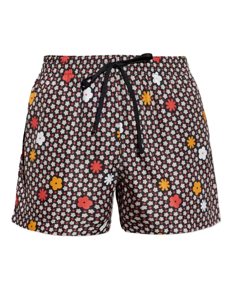 Maison Margiela floral-print drawstring swim shorts - Schwarz Schwarz