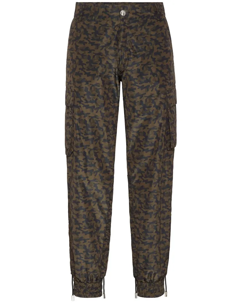 Philipp Plein Cargohose mit Camouflage-Print - Braun Braun