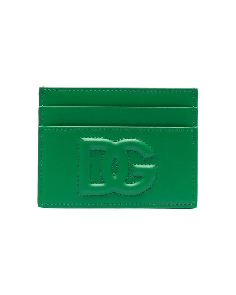 Dolce & Gabbana Kartenetui mit Logo-Prägung - Grün Grün