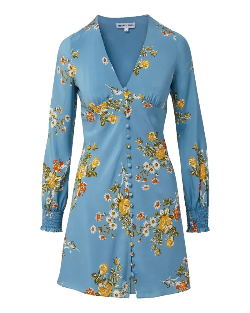 Veronica Beard Gabria floral-print mini dress - Blau Blau