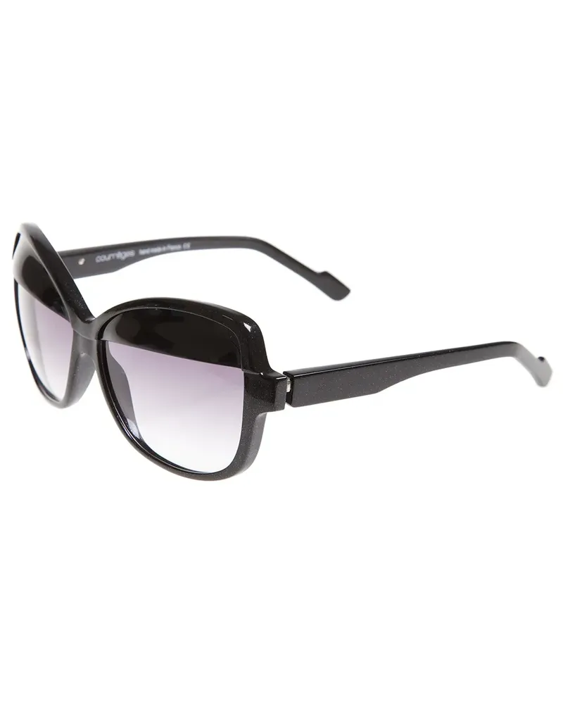 Courrèges bi-colour sunglasses - Schwarz Schwarz
