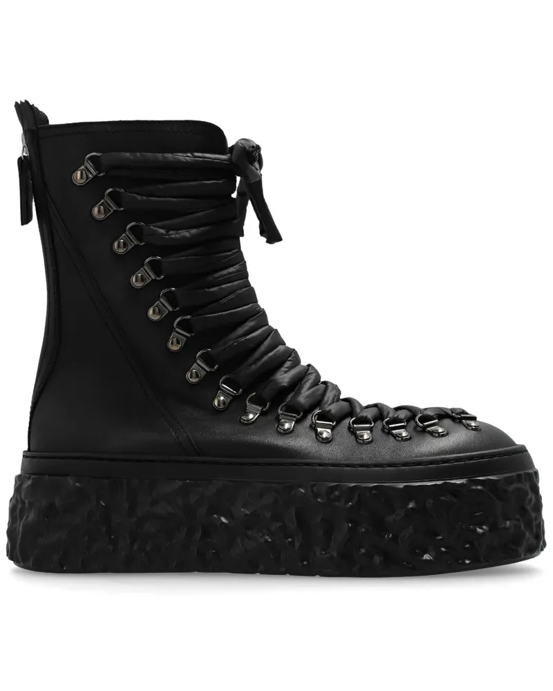 Attilio Giusti Leombruni Schnürstiefel aus Leder - Schwarz Schwarz