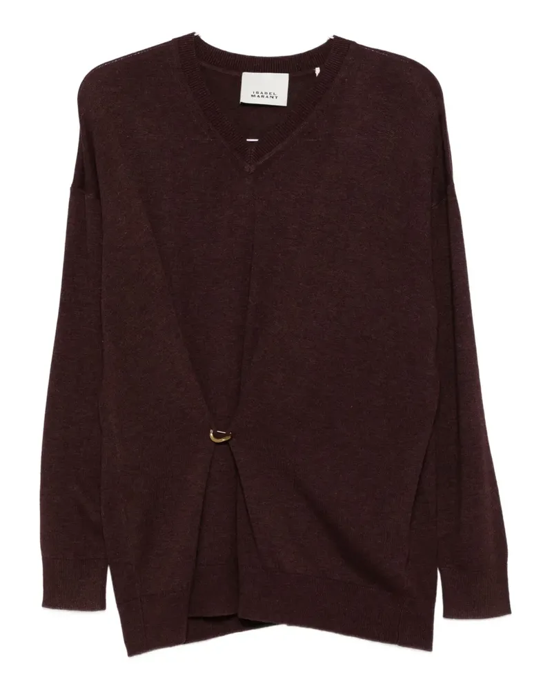 Isabel Marant Chiraz Pullover mit V-Ausschnitt - Rot Rot