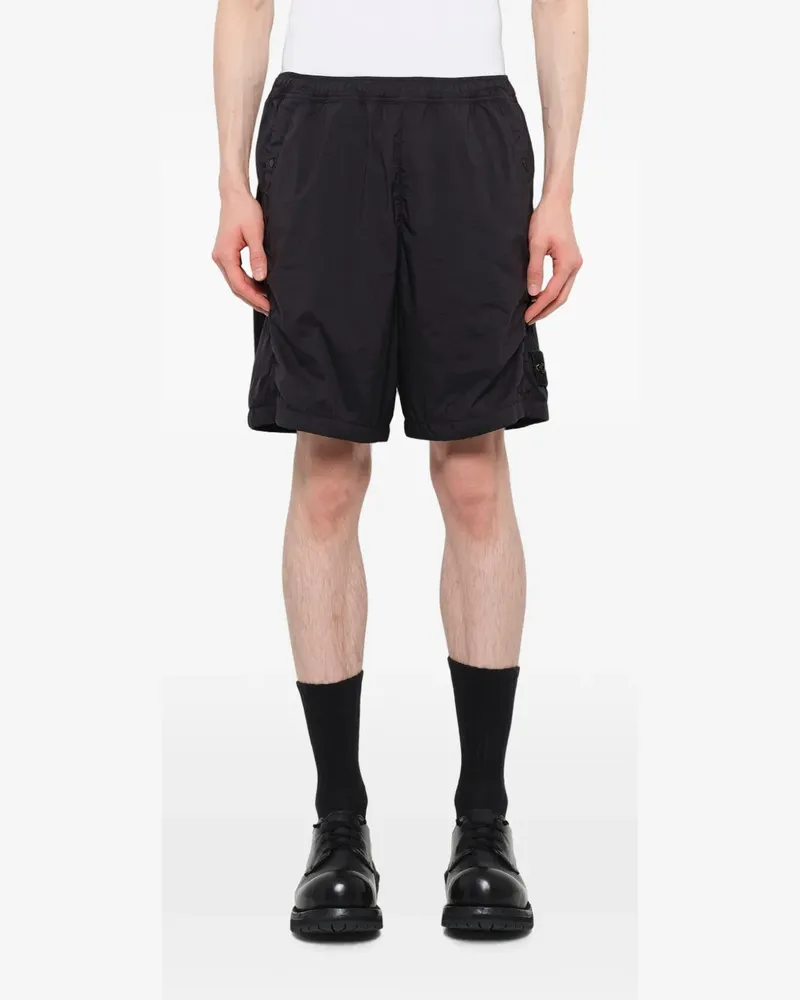 Stone Island logo-patch shorts - Schwarz Schwarz