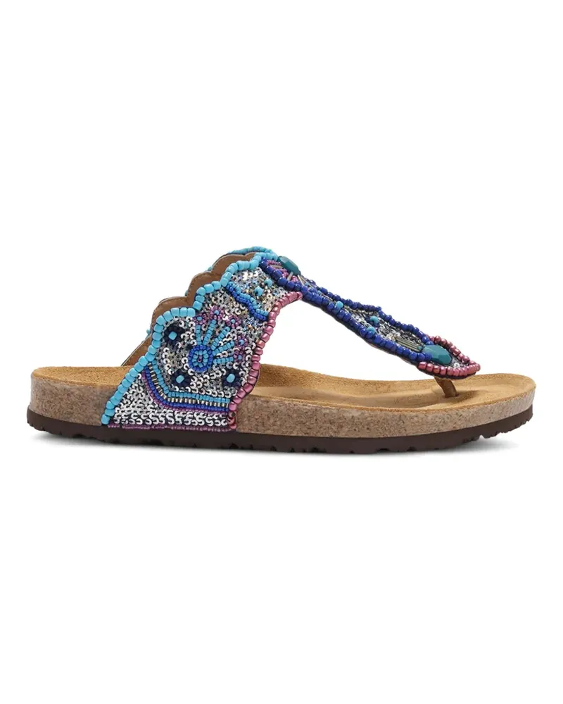 Maliparmi Sunset Paisley Infrabijoux® bead-embellished sandals - Blau Blau