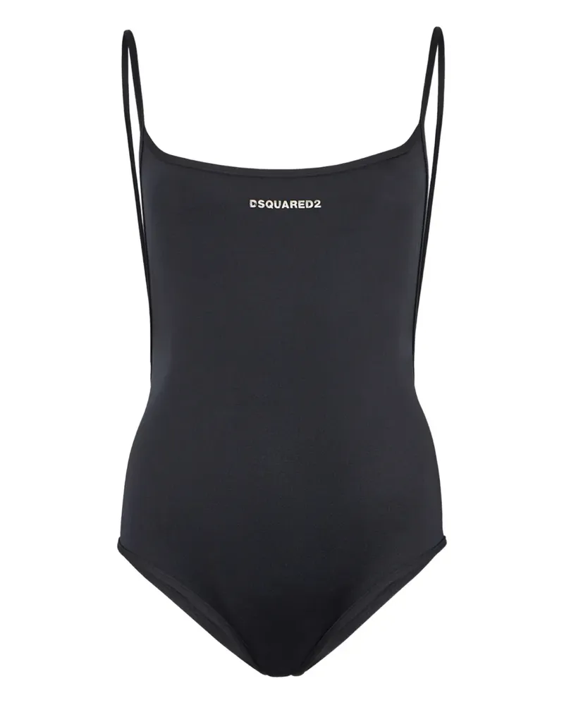 Dsquared2 Badeanzug mit Logo - Schwarz Schwarz