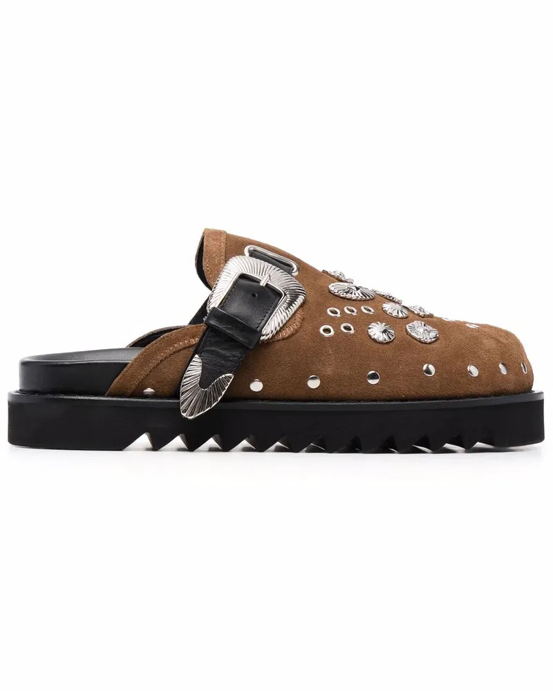 Toga Clogs mit Nieten - Braun Braun