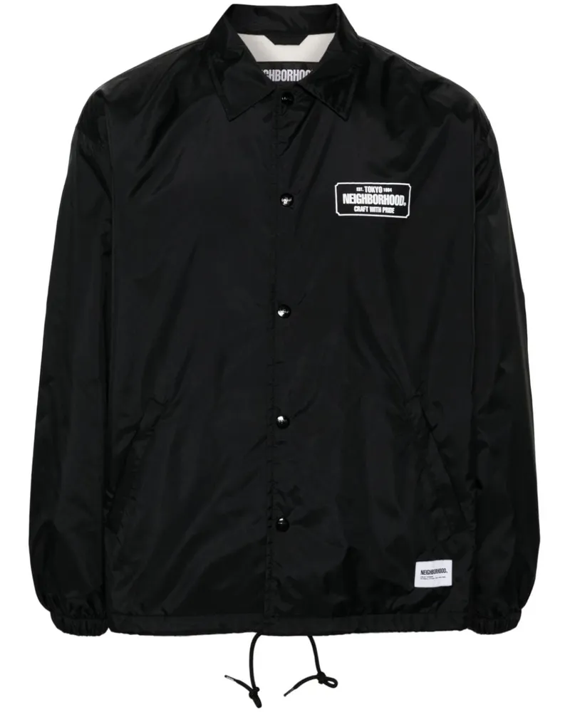 Neighborhood Klassischer Windbreaker Schwarz