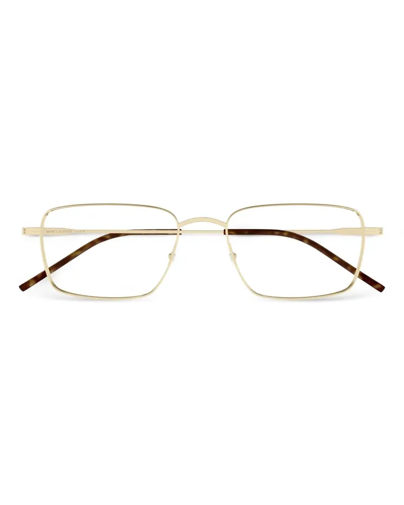 Saint Laurent Brille mit eckigem Gestell - Gold Gold