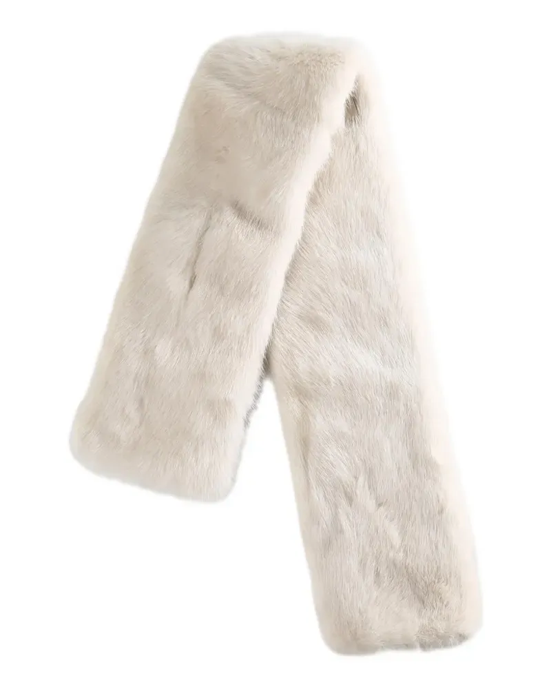Yves Salomon fur-texture scarf - Weiß Weiß