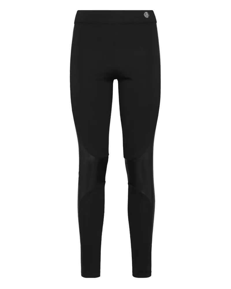 Philipp Plein Leggings aus Faux-Leder - Schwarz Schwarz