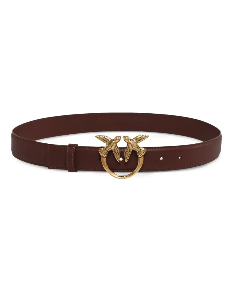 Pinko logo buckle belt - Braun Braun