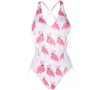 Badeanzug mit Flamingo-Print