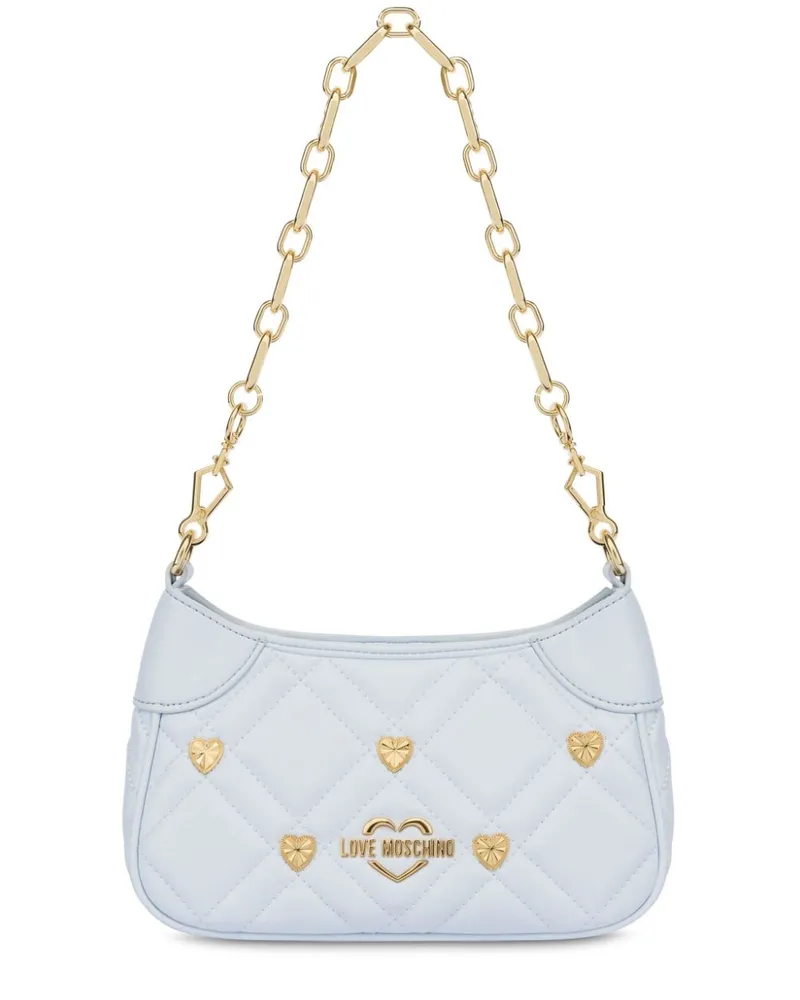 Moschino Schultertasche mit Logo - Blau Blau