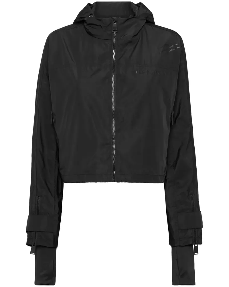 Philipp Plein Kapuzenjacke mit Scratch-Print - Schwarz Schwarz