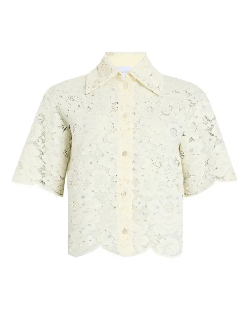 Patou Hemd aus Spitze - Gelb Gelb