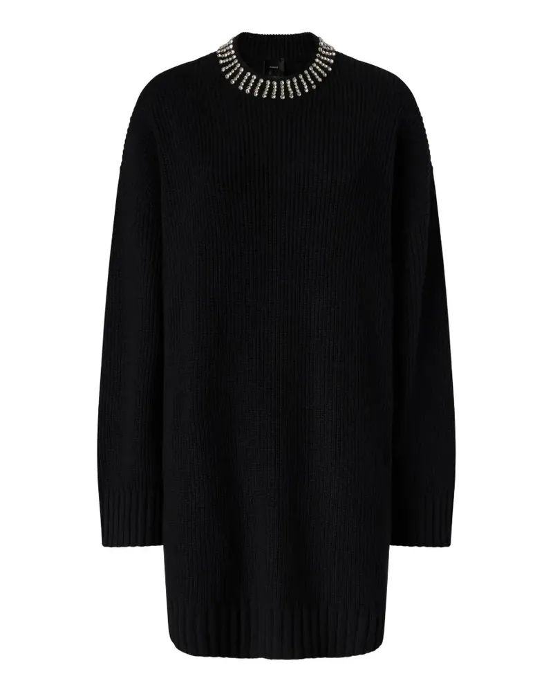 Pinko Minikleid mit Kristallen - Schwarz Schwarz