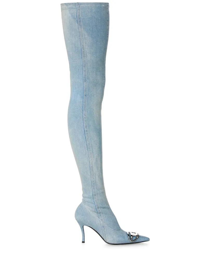 Diesel Kniehohe D-Venus Stiefel - Blau Blau